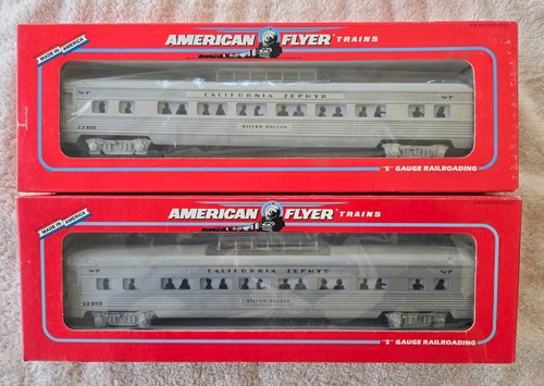 American Flyer Western Pacific SILVER PALACE Dome &48930 SILVER DOLLAR Dome Cars