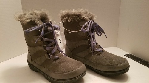  Women's Floria Short Functional Gray Winter Boots Faux Fur Merona™ SIZE 8 NWT! - Picture 1 of 8