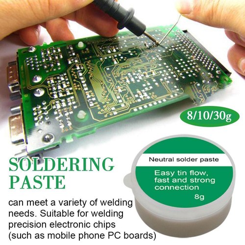 Flux Soldering Paste in the 8/10/30g tin for electronics SMD plumbing DIY etc. - Foto 4 di 15