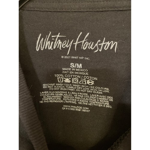 Whitney Houston Lizenz Grafik T-Shirt Langarm Fotos Schwarz Oversized S/M - Bild 4 von 6