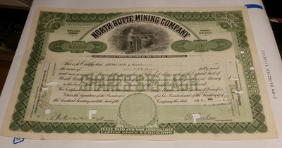 1921 Montana County of Silver Bow City of Butte $1000 Funding Bond with coupons