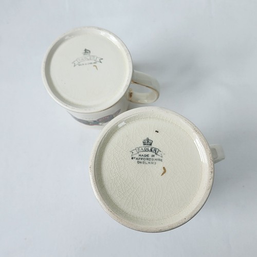 VTG Sadler England Father & Son Ceramic Mugs Ford Model T Automobile Gold Rim - Picture 7 of 10