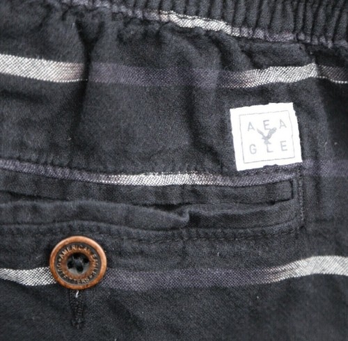 Pantalones cortos para hombre American Eagle 2015 cordón negro despojado talla XL - Imagen 8 de 8
