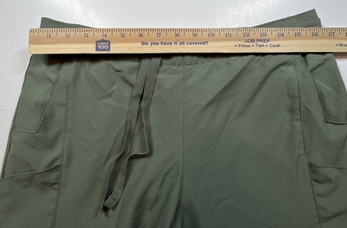 Women's WonderWink Modern Fit Scrub Pant Olive Green Cargo Polyester Size Large - Picture 7 of 8