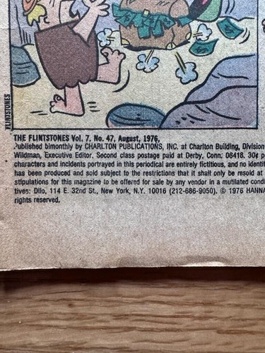 Le pietre di pietra focaia e ciottoli n. 47 agosto 1976 fumetto Charlton - Foto 3 di 5