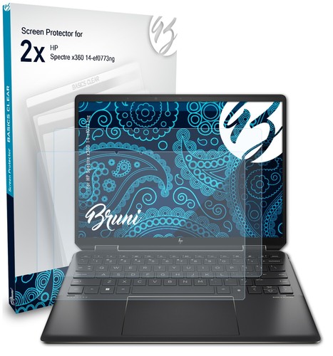 Bruni 2x Proteggi Schermo per HP Spectre x360 14-ef0773ng Pellicola Protettiva - 第 1/4 張圖片