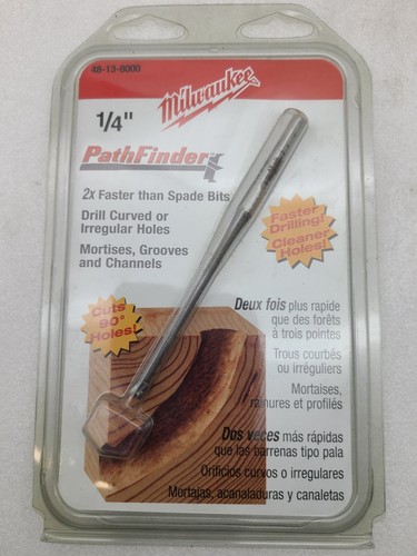 New! MILWAUKEE 6KX02/48-13-8000 1/4" PATHFINDER WOODBORING BIT 13128 - Picture 1 of 9