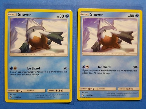 4x Snover 37/156 Pokemon card SM Ultra Prism common NM - Picture 2 of 2