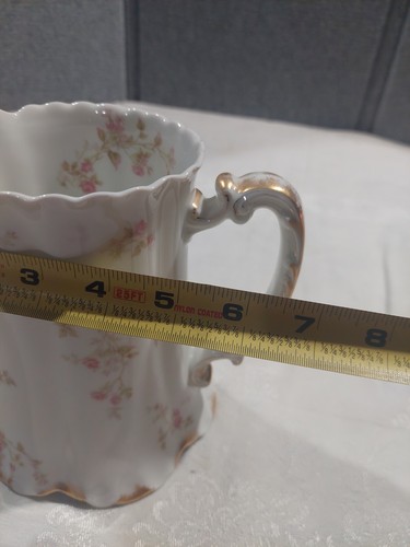 Haviland China Krug rosa Blumenmuster Frankreich Drapieren Miniatur Wildrosen. Perfekt - Bild 12 von 24