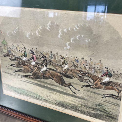 Impresión Carreras de Caballos 1874 Newmarket EL ACABADO PARA EL PARQUE CENTRAL PLACA 50x40cm - Imagen 3 de 16