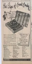 1960 newspaper ad for DeMet's Turtles candies - The Sign of Good Candy