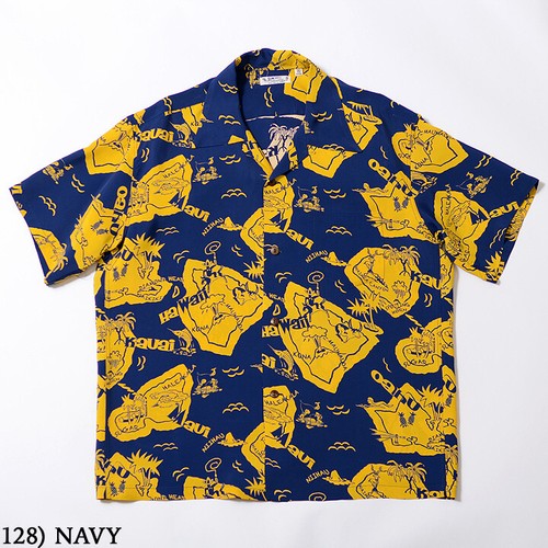 SUN SURF RAYON HAWAII SHIRT "SHOWING HAWAIIAN ISLAND" ALOHA SHIRTS NEU - Bild 4 von 4