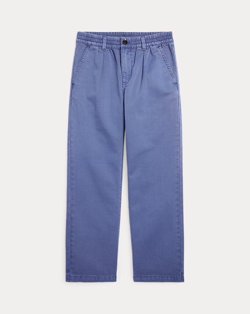 Брюки Polo Ralph Lauren Chino на завязках для больших мальчиков 20 темно-синего цвета с застежкой на молнию и пуговицы