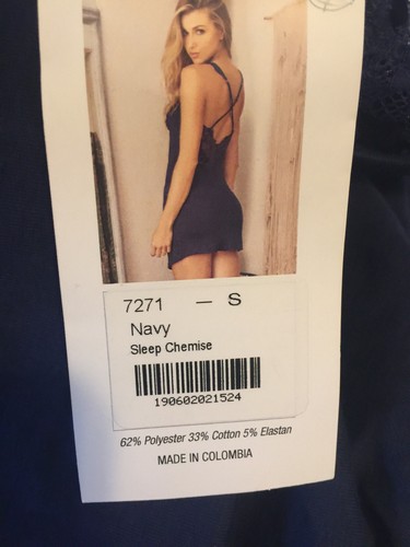 Mapale  Sleep Chemise Size Small. Navy Blue - Picture 1 of 2