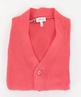Brioni Coral Pink Cotton Thick Knitted Cardigan Sweater Size 50/40/m $1495 on sale Brioni Coral Pink Cotton Thick Knitted Cardigan Sweater Size 50/40/m $1495 on sale