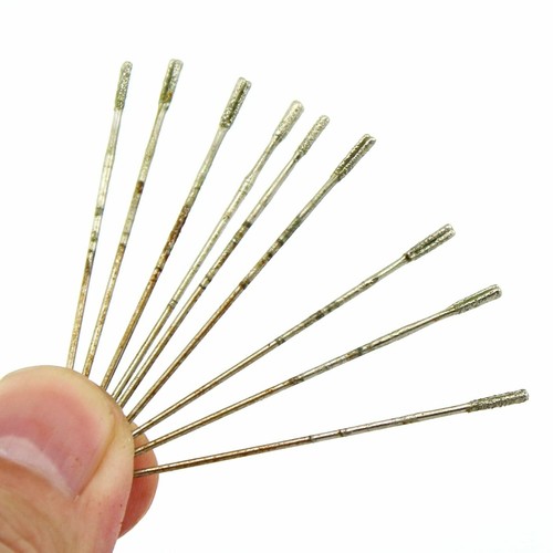 20 piezas brocas de taladro de diamantes lapidarios de 1-2,2 mm rebabas talla herramientas de joyería para piedra - Imagen 4 de 49
