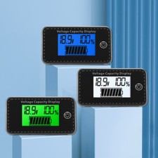 Battery Capacity Monitor DC5-100V Battery Power Percentage Indicator Voltmeter