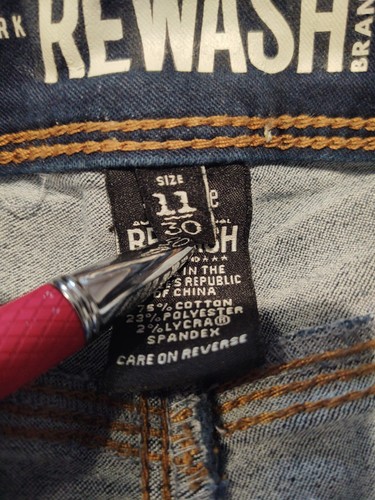 New York REWASH Brand Denim Short Shorts Distressed 11/30 Women's - Picture 4 of 9