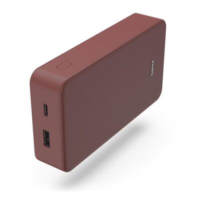 Hama Power Pack Colour 20 20000mAh Externer Akku USB-C/A Klein LED Rot