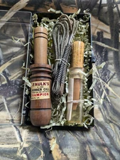 Faulk's Game Call  Vintage Set #11 - H-100, PL-22 by PATIN & Lanyard