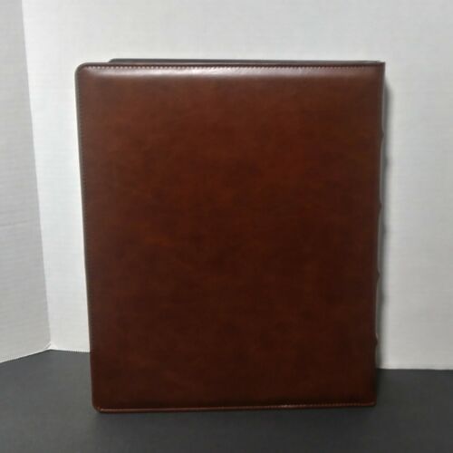 3 Ring Brown PU Leather Notebook Binder Thank You Teacher Appreciation Gift - Picture 3 of 11
