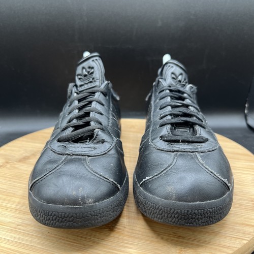 Adidas Mens Size 7 Gazelle Triple Black Leather Sneakers BB5497 Shoes - 第 2/8 張圖片