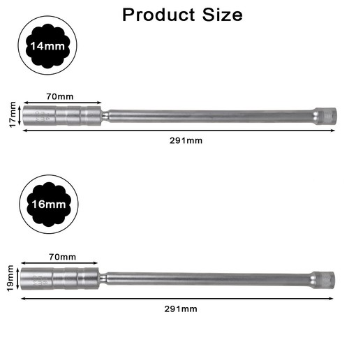 2-Stk Magnet Zündkerzenschlüssel 14/16mm Zündkerzen Glühkerzen Zwölfkant Für BMW - Bild 14 von 38