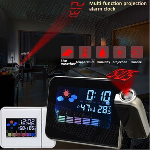 Alarm Clock Smart Digital LED Projection Temperature Time Projector LCD Display - Picture 7 of 14
