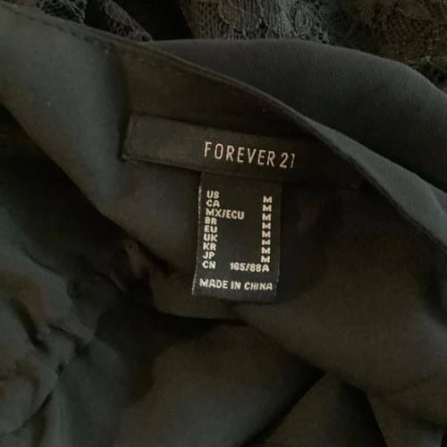 Vestido Whimsigoth Forever 21 Negro Encaje Largo Correas de Espagueti Cintura Imperio XL - Imagen 7 de 13