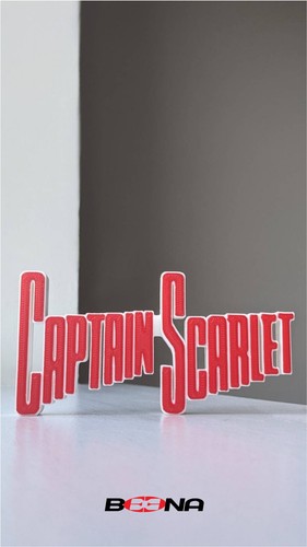  CAPTAIN SCARLET   logo display Beena Studio - Picture 1 of 3