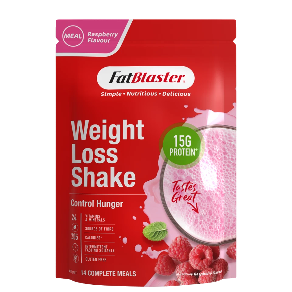Naturopathica Fatblaster Weight Loss Shake Red Pouch Raspberry 465g