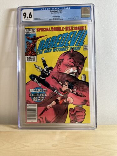 MARVEL DAREDEVIL 181 CGC 9.6 NEWSSTAND EDITION DEATH ELEKTRA KINGPIN PUNISHER