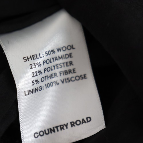 Country Road Womens Maxi Skirt Size 8 Black Gold Tweed Wool Blend Slit - Picture 4 of 14