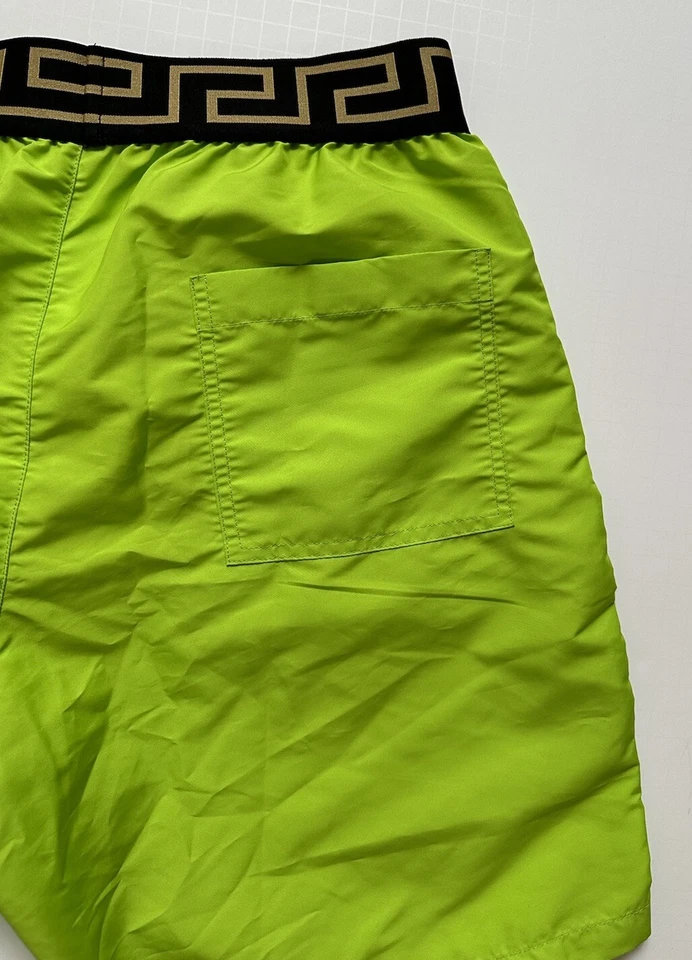 Versace Men's Green Swim Shorts Size 3 US - 48 Eu (28”) Italy 1008968 NWT $425 - Image 4 of 4