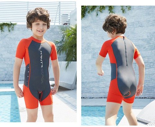 TRAJE DE NEOPRENO DE UNA PIEZA NIÑOS NIÑAS NIÑOS MANGA CORTA BUCEO SURF TRAJE DE BAÑO UPF50+ 18842 - Imagen 11 de 15