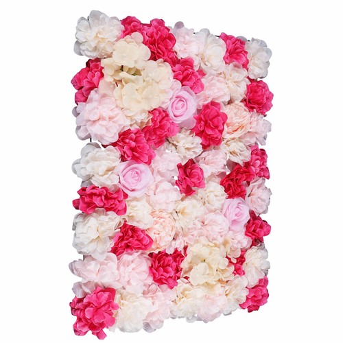 4 Piezas Panel de Pared Flor Artificial Boda Fiesta Fondo Lugar Decoración 60cmx40cm - Imagen 3 de 10
