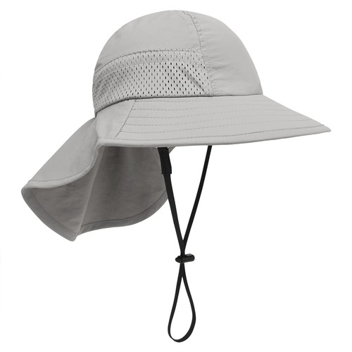Baby Sun Hat UPF 50+ Toddler Wide Brim Beach Hat Boys Girls 0-6 Years Bucket - Picture 3 of 7