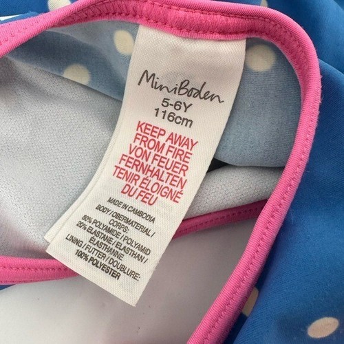Mini Boden Kids Mermaid One Piece Swimsuit Swim Girls Size 5 6 - Picture 2 of 4