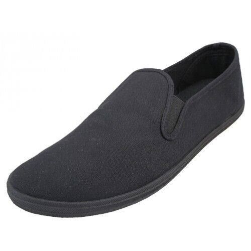 Herren Slipper Twin Gore Freizeit Canvas Schuhe Gummisohle Größen 7-12 Neu - Bild 14 von 18