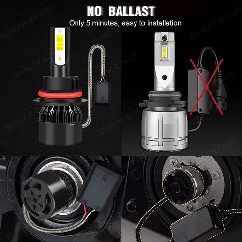 Kit de bombilla de faro LED alto y bajo haz alto y bajo 6000 k blanco para Chevy Impala 1994-1996 - Imagen 2 de 10
