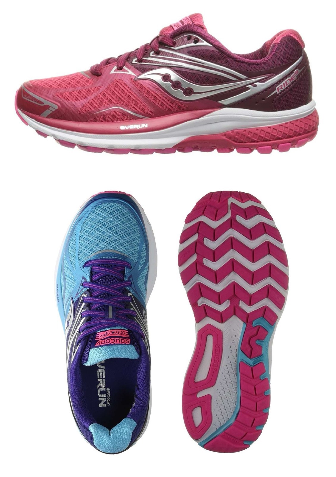 Saucony Damens Ride 9 Running Schuhes Flex Film EVERUN WIDE Training Sneakers Saucony Damens Ride 9 Running Schuhes Flex Film EVERUN WIDE Training Sneakers