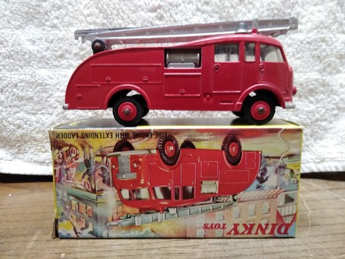 Vtg Meccano Dinky Toys Diecast 955 Fire Engine Truck w/Extending Ladder Orig Box - Picture 3 of 9