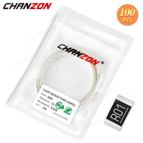 100pz SMD SMT 0603 Resistore 1/10W Watt 1% Resistenza Set Assortito 0 - 10M Ohm - Foto 8 di 187
