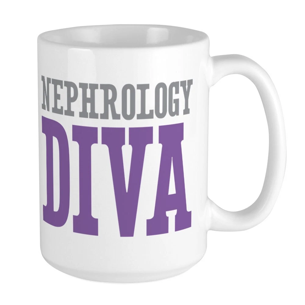 Nephrology DIVA 15 oz White Ceramic Coffee Mug