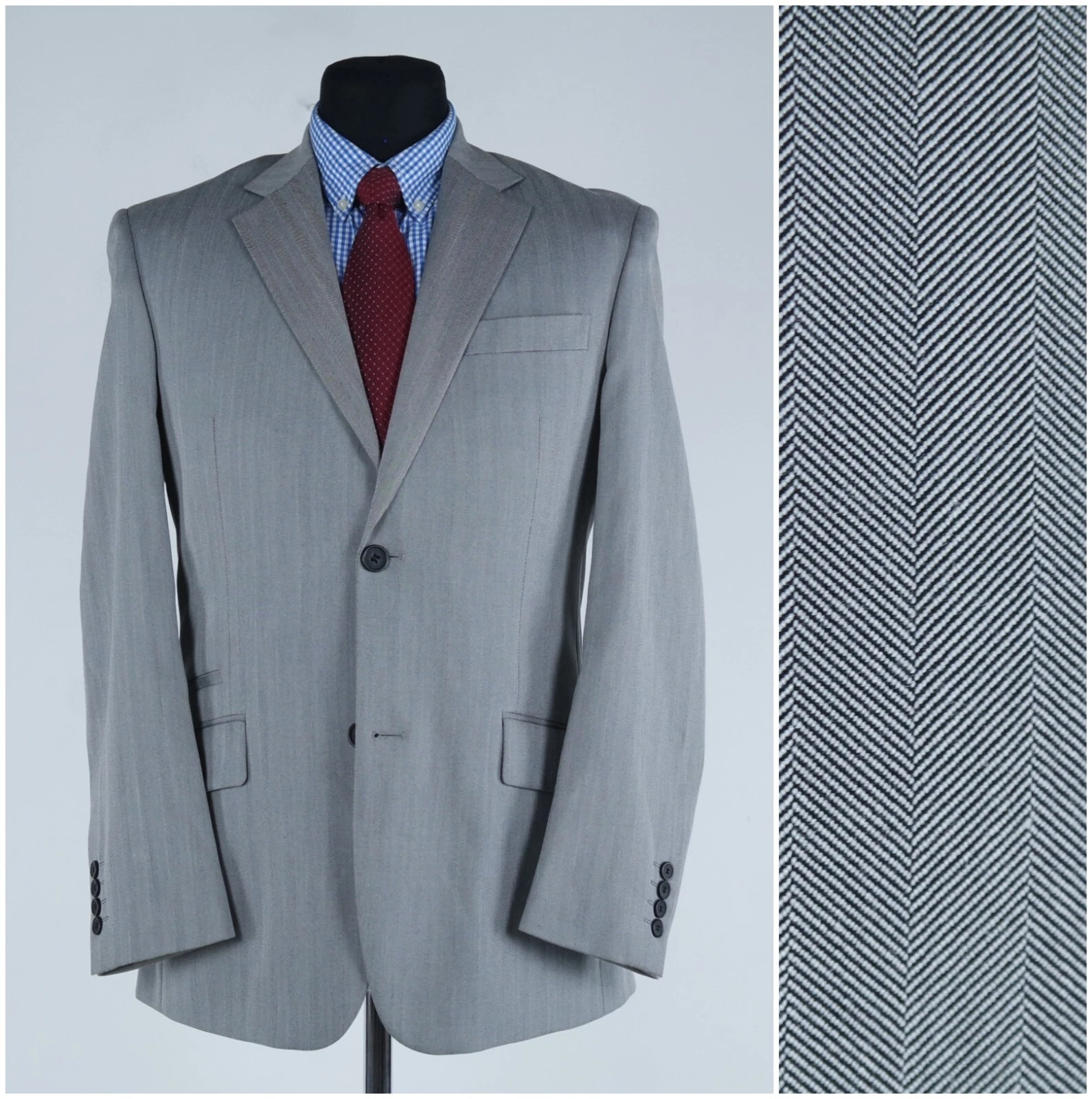 UNDERCOVER Giacca cappotto sportivo grigio Herringbone Blazer 40R taglia UK TOP SECRET