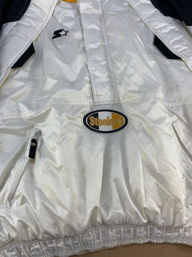Vintage 90s Y2K Pittsburgh Steelers Puff Puffer Starter Jacket Coat Pro Line NFL - Picture 4 of 12