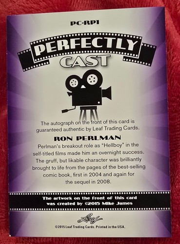 2015 Leaf Pop Century RON PERLMAN PERFECTLY CAST AUTO PC-RP1 HELLBOY (130) - Picture 2 of 2