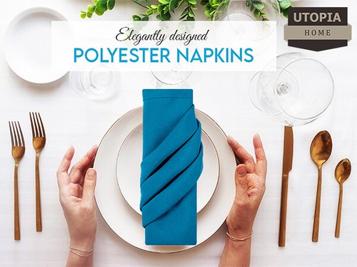 Orange Cloth Napkins, Ideal Dinner Napkins for Party Wedding Utopia Home - Picture 1 of 113