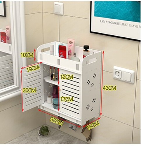 3Tier Floating Wall Mount Bathroom Storage Rack Display Shelf Shower Caddy White - Picture 3 of 12