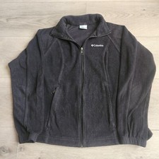 Columbia Women Black Fleece Full Zip Jacket Medium